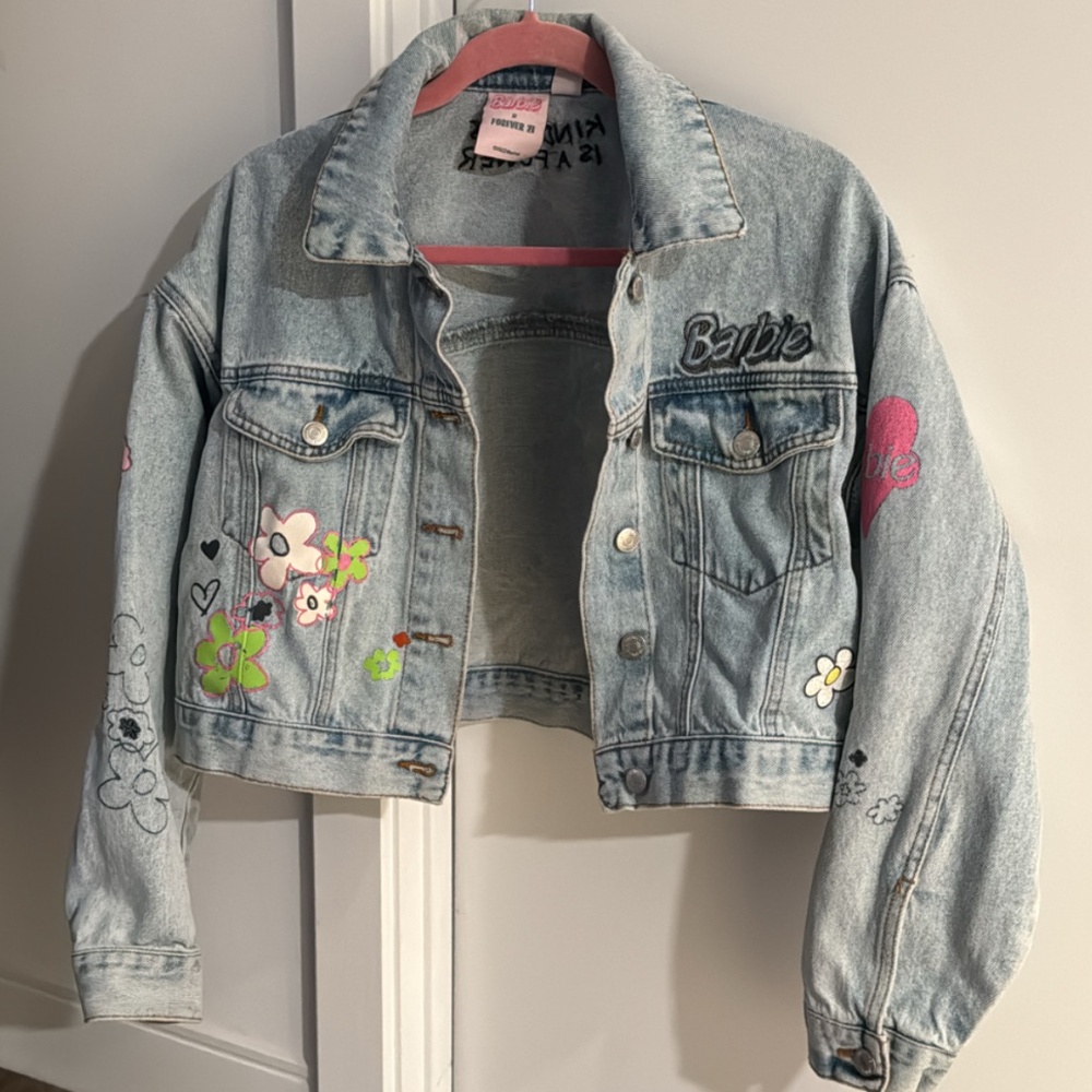 Cropped Barbie Jean jacket